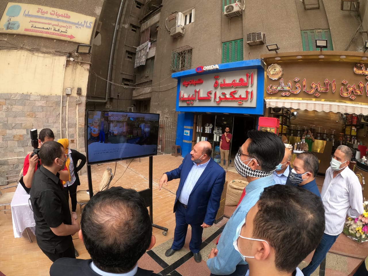 Dubes Mesir Luthi Rauf saat membuka Kedai Kopi Bayt El Bon Brazili Minggu 9 Mei 2021